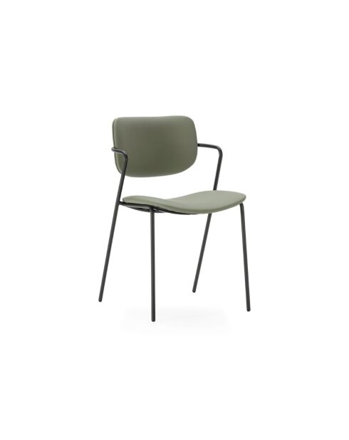 Ensemble de 2 chaises Velia vert - 49 x 55 x 79 cm