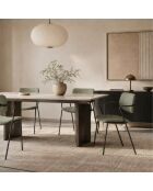 Ensemble de 2 chaises Velia vert - 49 x 55 x 79 cm