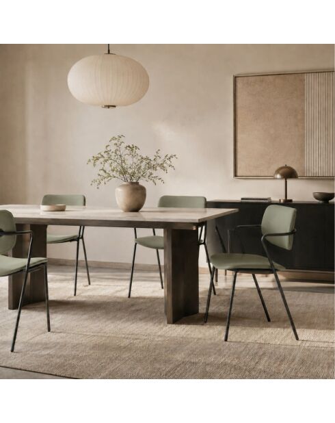 Ensemble de 2 chaises Velia vert - 49 x 55 x 79 cm