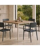 Ensemble de 2 chaises Rapallo empilables pour une utilisation intérieure et extérieure anthracite - 54 x 53 x 82 cm