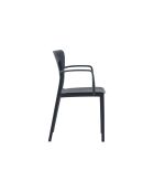 Ensemble de 2 chaises Rapallo empilables pour une utilisation intérieure et extérieure anthracite - 54 x 53 x 82 cm