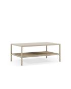 Table basse avec 2 étagères Veroli sable - 100 x 60 x 40 cm