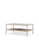 Table basse avec 2 étagères Veroli sable - 100 x 60 x 40 cm