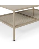 Table basse avec 2 étagères Veroli sable - 100 x 60 x 40 cm