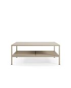 Table basse avec 2 étagères Veroli sable - 100 x 60 x 40 cm