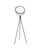 Lampadaire Lesina en métal avec diffuseur réglable noir - 45 x 51 x 170 cm