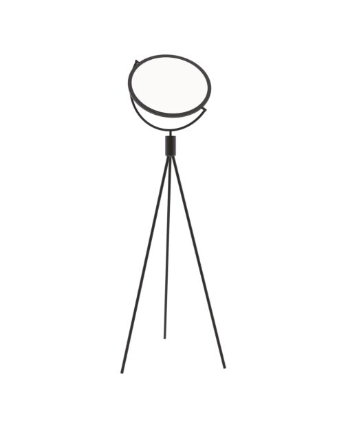 Lampadaire Lesina en métal avec diffuseur réglable noir - 45 x 51 x 170 cm