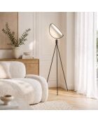 Lampadaire Lesina en métal avec diffuseur réglable noir - 45 x 51 x 170 cm