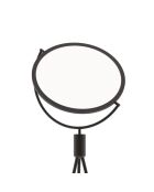 Lampadaire Lesina en métal avec diffuseur réglable noir - 45 x 51 x 170 cm