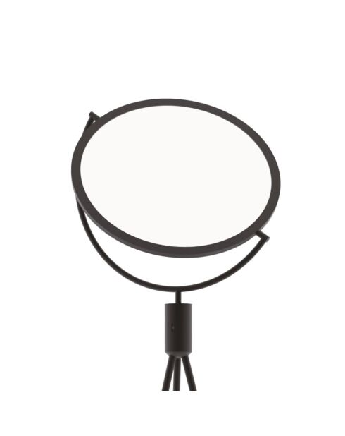 Lampadaire Lesina en métal avec diffuseur réglable noir - 45 x 51 x 170 cm