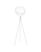 Lampadaire Lesina en métal avec diffuseur réglable blanc - 45 x 51 x 170 cm