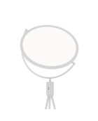 Lampadaire Lesina en métal avec diffuseur réglable blanc - 45 x 51 x 170 cm