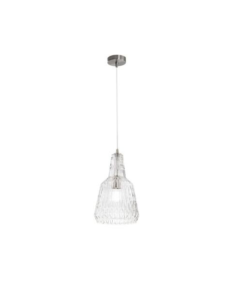 Suspension Acaya en cristal facetté transparent - 23 x 23 x 39 cm