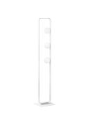 Lampadaire Roseto en aluminium à trois lumières blanc - 28 x 22 x 140 cm