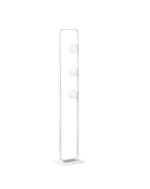 Lampadaire Roseto en aluminium à trois lumières blanc - 28 x 22 x 140 cm