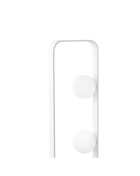 Lampadaire Roseto en aluminium à trois lumières blanc - 28 x 22 x 140 cm