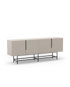 Buffet à 4 portes Anagni en stratifié structure métallique crème - 200 x 40 x 77,9 cm