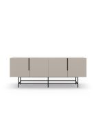 Buffet à 4 portes Anagni en stratifié structure métallique crème - 200 x 40 x 77,9 cm