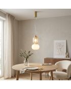 Suspension Bolzano en métal avec diffuseur noir - 17 x 17 x 32 cm