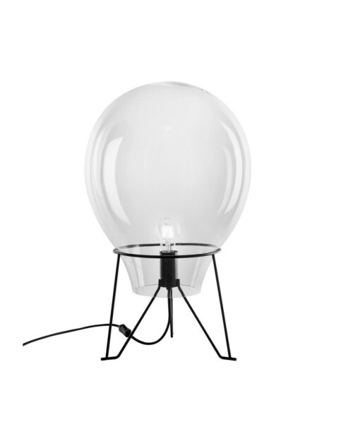 Lampe Loano en verre transparent avec structure métallique transparent - 50 x 50 x 90,6 cm