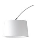 Lampadaire Tremosine en métal courbé avec base en marbre blanc - 40 x 152 x 200 cm