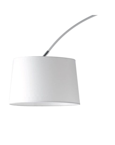 Lampadaire Tremosine en métal courbé avec base en marbre blanc - 40 x 152 x 200 cm