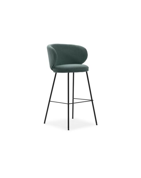 Lot de 2 tabourets en tissu Staletti vert - 56 x 53 x 99 cm