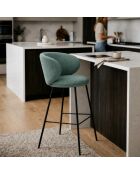 Lot de 2 tabourets en tissu Staletti vert - 56 x 53 x 99 cm