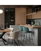Lot de 2 tabourets en tissu Staletti vert - 56 x 53 x 99 cm