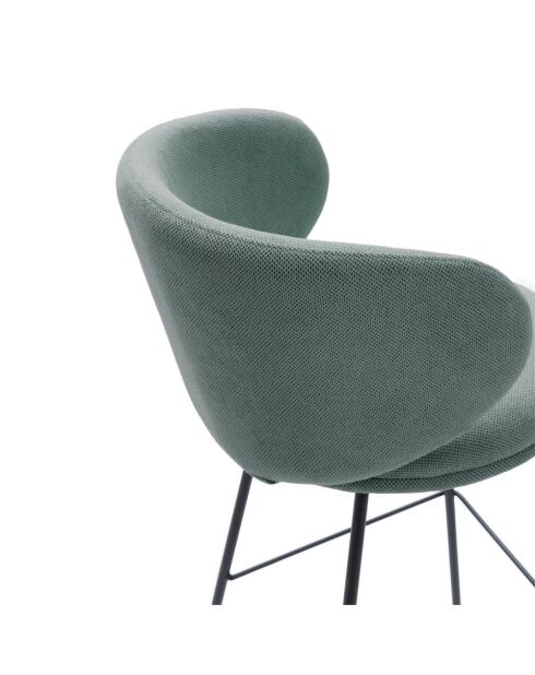 Lot de 2 tabourets en tissu Staletti vert - 56 x 53 x 99 cm