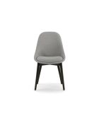 Ensemble de 4 chaises de salle à manger avec structure en noyer massif Bellagio gris/noyer massif - 49 x 58 x 85 cm