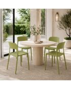 Ensemble de 2 chaises d'extérieur Capri empilables vert - 42 x 50 x 83 cm