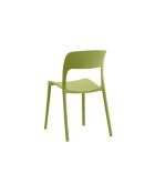 Ensemble de 2 chaises d'extérieur Capri empilables vert - 42 x 50 x 83 cm