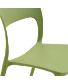 Ensemble de 2 chaises d'extérieur Capri empilables vert - 42 x 50 x 83 cm