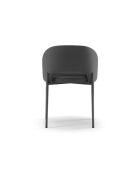 Ensemble de 2 chaises de salle à manger revêtues de tissu Lucca gris foncé/anthracite - 55,5 x 52 x 78,5 cm