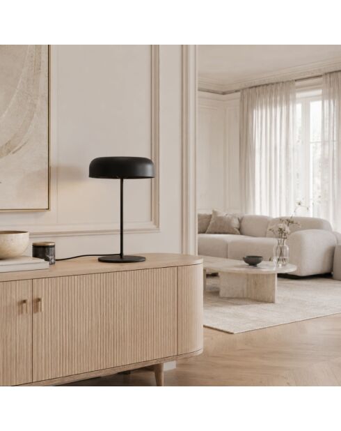 Lampe de table en métal Manduria noir - 20 x 20 x 45 cm