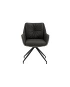 Ensemble de 2 chaises Lignano avec structure en métal gris - 65 x 64 x 83 cm