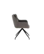 Ensemble de 2 chaises Lignano avec structure en métal gris - 65 x 64 x 83 cm