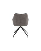 Ensemble de 2 chaises Lignano avec structure en métal gris - 65 x 64 x 83 cm