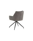 Ensemble de 2 chaises Lignano avec structure en métal gris - 65 x 64 x 83 cm