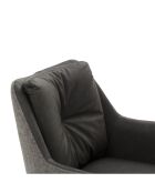 Ensemble de 2 chaises Lignano avec structure en métal gris - 65 x 64 x 83 cm