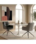 Ensemble de 2 chaises Lignano avec structure en métal gris - 65 x 64 x 83 cm