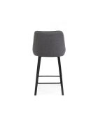Ensemble de 2 tabourets de bar et de cuisine en tissu Altamura gris foncé/noir - 44 x 50 x 94 cm