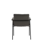Ensemble de 4 chaises Camogli avec accoudoirs structure en métal gris - 62 x 58 x 83 cm