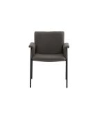 Ensemble de 4 chaises Camogli avec accoudoirs structure en métal gris - 62 x 58 x 83 cm