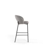 Ensemble de 2 tabourets de bar et de cuisine en tissu Lucca gris /anthracite - 50 x 52 x 89 cm