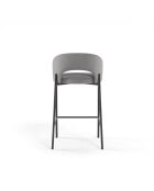 Ensemble de 2 tabourets de bar et de cuisine en tissu Lucca gris /anthracite - 50 x 52 x 89 cm