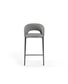 Ensemble de 2 tabourets de bar et de cuisine en tissu Lucca gris /anthracite - 50 x 52 x 89 cm