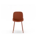 Ensemble de 4 chaises de salle à manger avec structure métallique Asolo rouiller - 46 x 55 x 79 cm