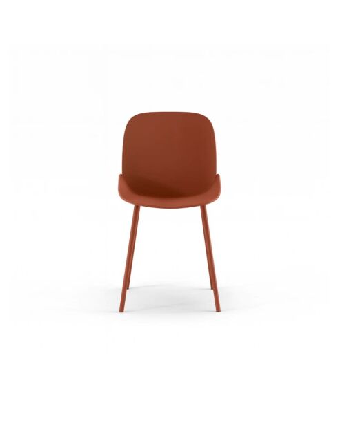 Ensemble de 4 chaises de salle à manger avec structure métallique Asolo rouiller - 46 x 55 x 79 cm